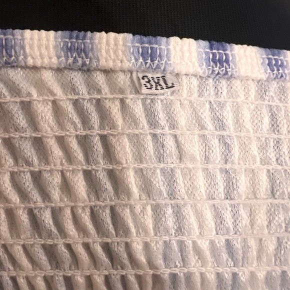 Blue and White Striped Dress with Pockets! - Picture 3 of 4